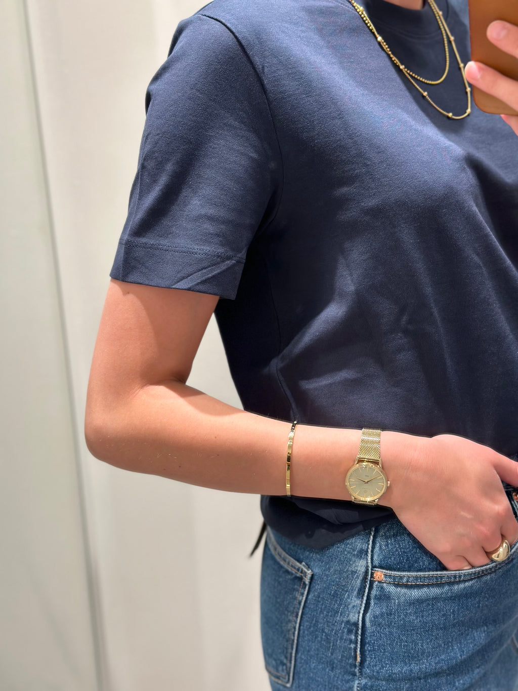 SELECTED FEMME - ESSENTIAL SS BOXY TEE - DARK SAPPHIRE