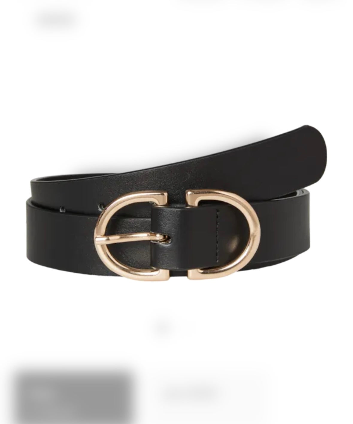 VERO MODA - SARA COATED BELT - BLACK/GOLD