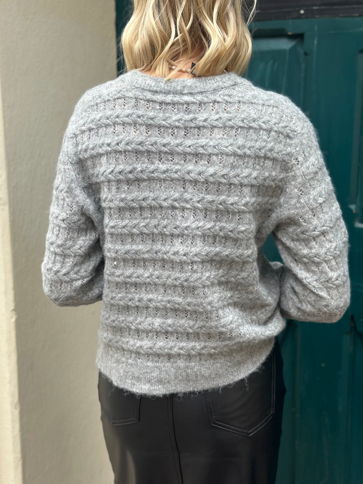 ONLY - CABALA LS CABEL CARDIGAN - MEDIUM GREY/SILVER