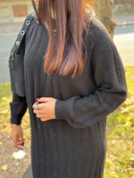 Ladda upp bild till gallerivisning, PIECES - MAGGY LS KNIT DRESS - BLACK
