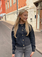 Ladda upp bild till gallerivisning, JDY - DEBBIE LS O-NECK CARDIGAN - DARK GREY MELANGE
