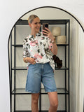 JÖRLEVIK - FLOWER BLUSE - VIT