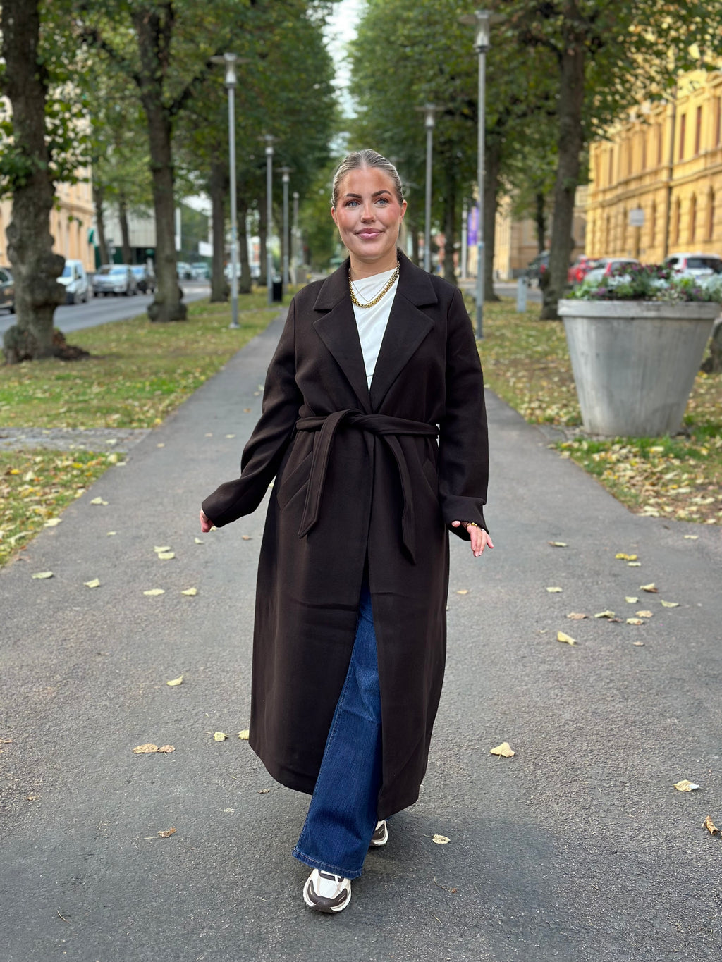VEROMODA - FORTUNEAYA LONG COAT - CHOCOLATE TORTE