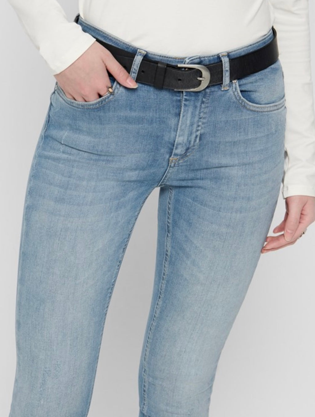 ONLY - BLUSH MID SK AK RW DNM - LIGHT BLUE DENIM