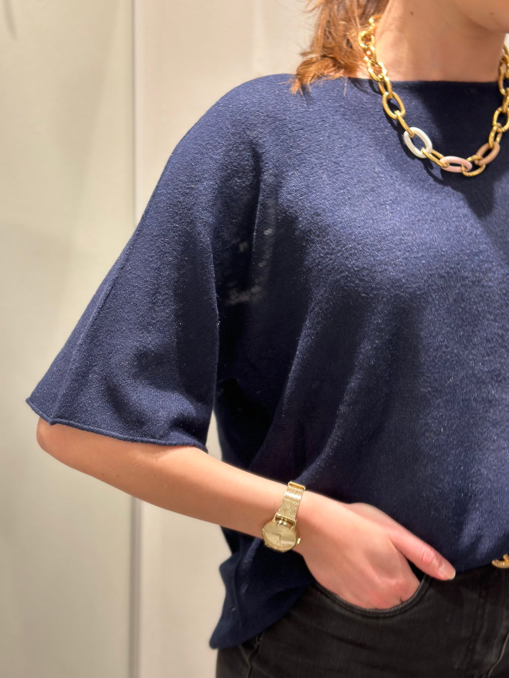 MARTA - STICKAD TRÖJA 5003 - NAVY