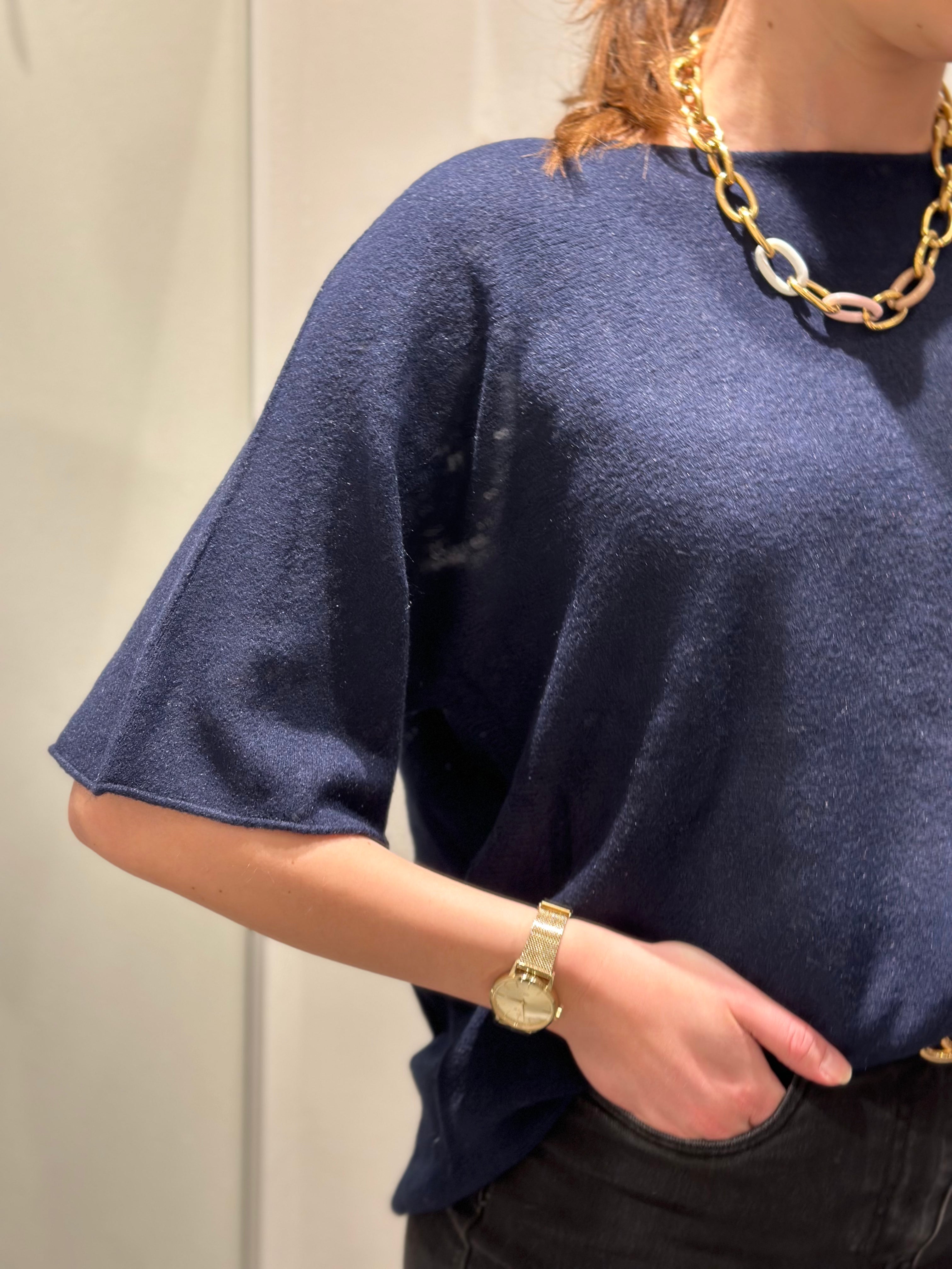 MARTA - STICKAD TRÖJA 5003 - NAVY