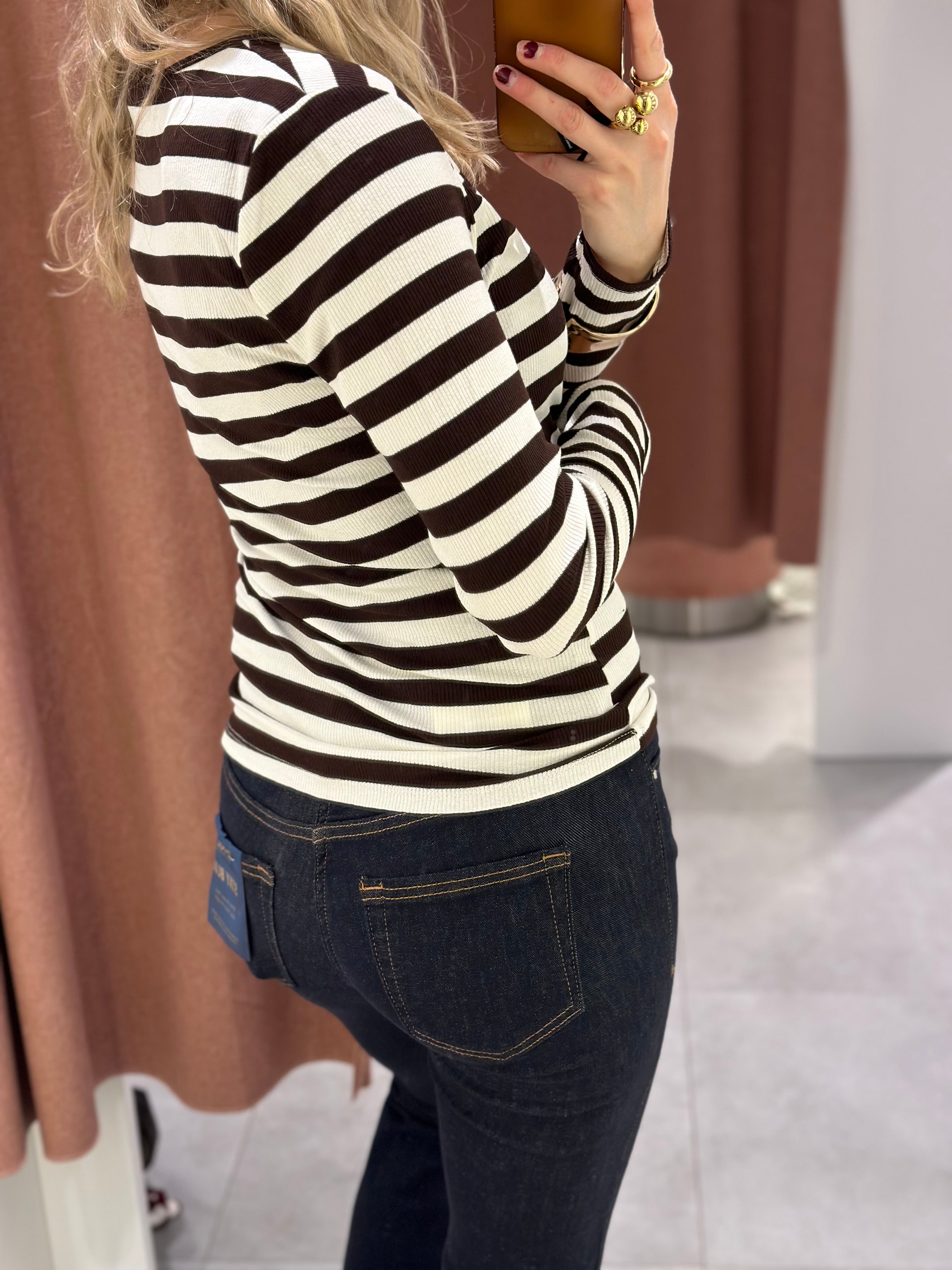 MARTA - RANDIG TRÖJA 7702 - MORO