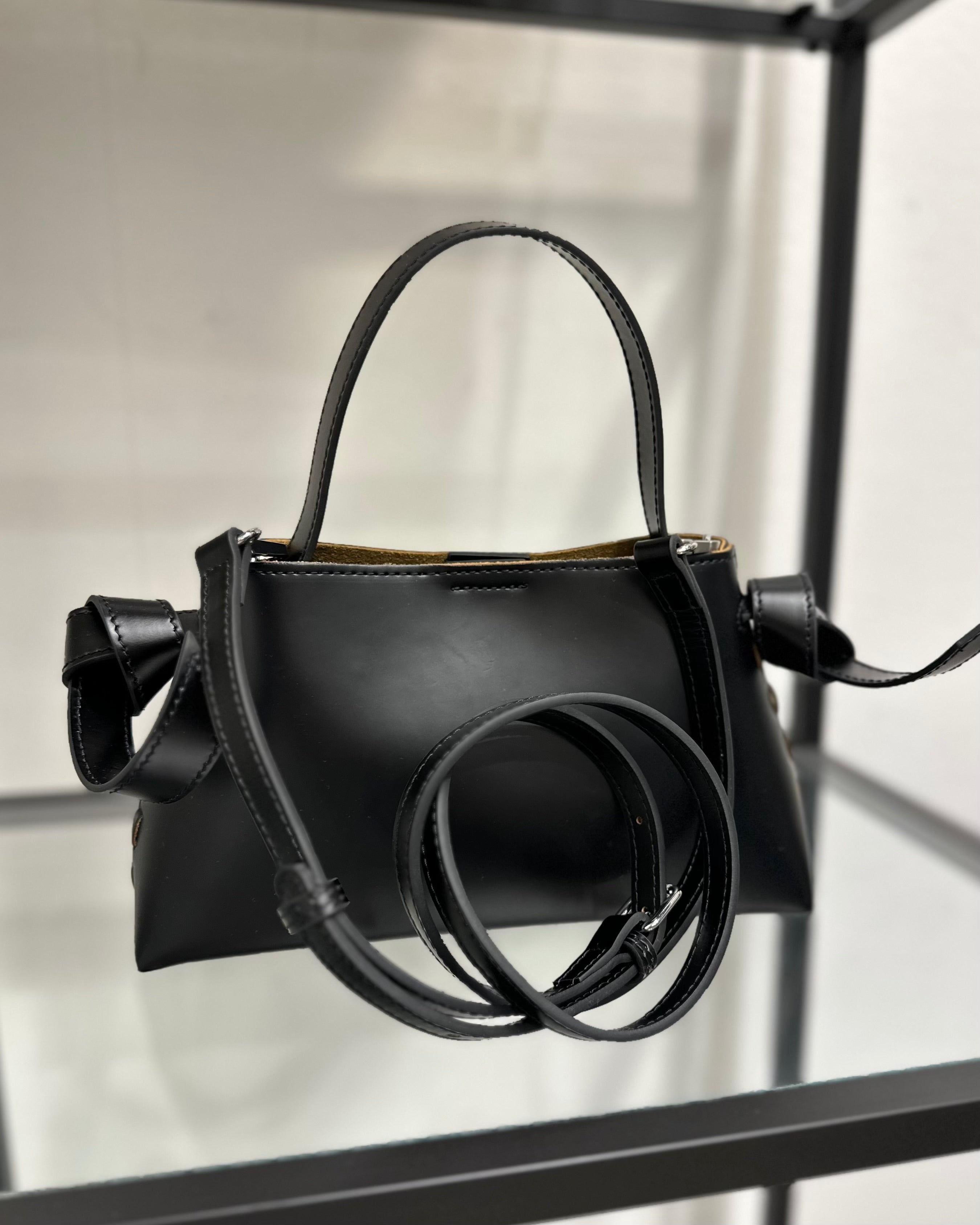 SELECTED FEMME - STELLA MINI LEATHER BAG - BLACK