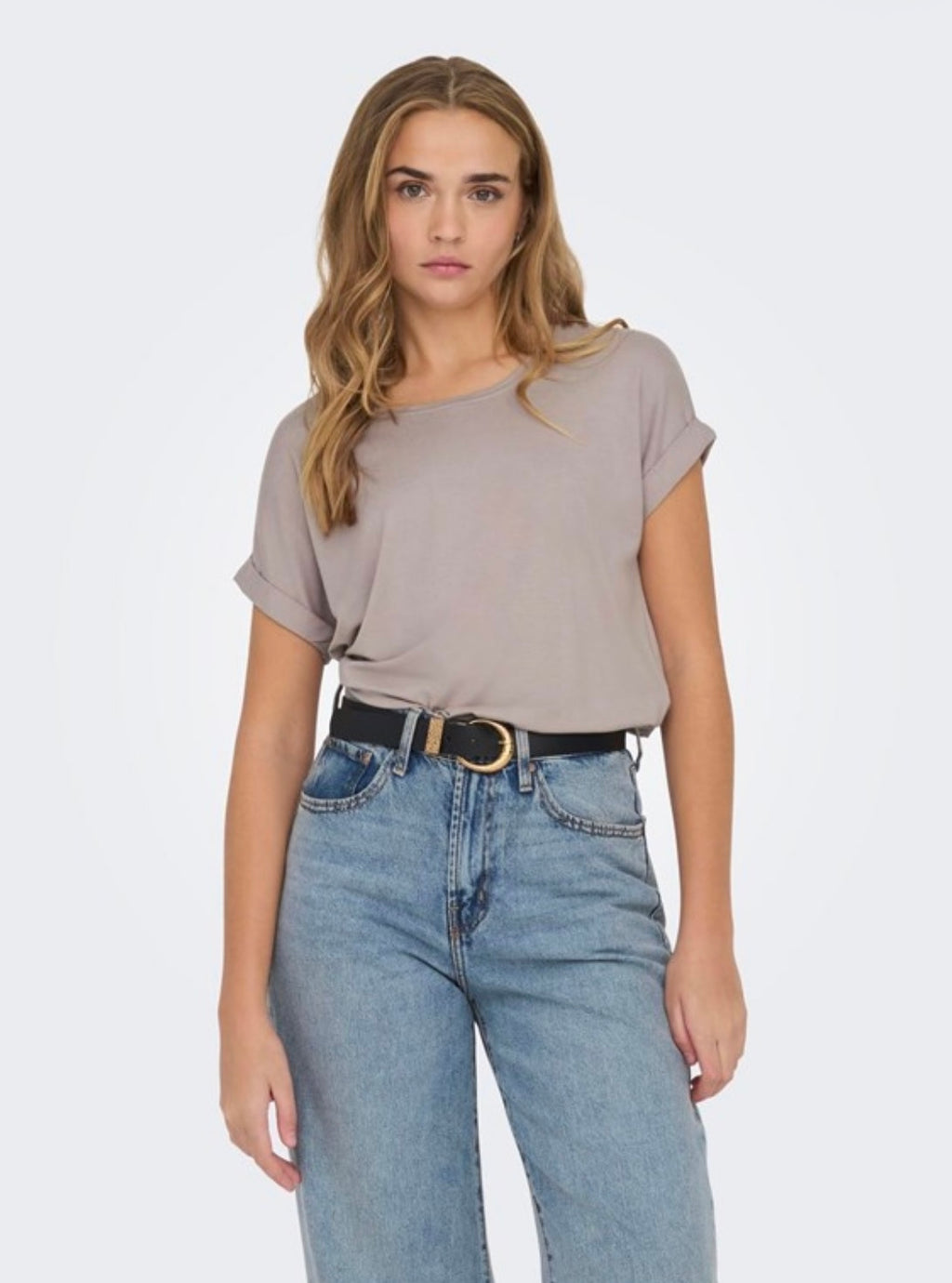 ONLY - MOSTER S/S O-NECK TOP - ETHEREA