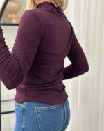 Ladda upp bild till gallerivisning, JDY - FRANSISKA L/S HIGHNECK TOP - WINETASTING
