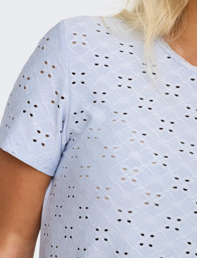 JDY - CATHINKA S/S TAG TOP - KENTUCKEY BLUE