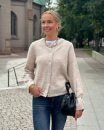 Ladda upp bild till gallerivisning, SELECTED FEMME - LULU NEW LS KNIT CARDIGAN - BIRCH/MELANGE

