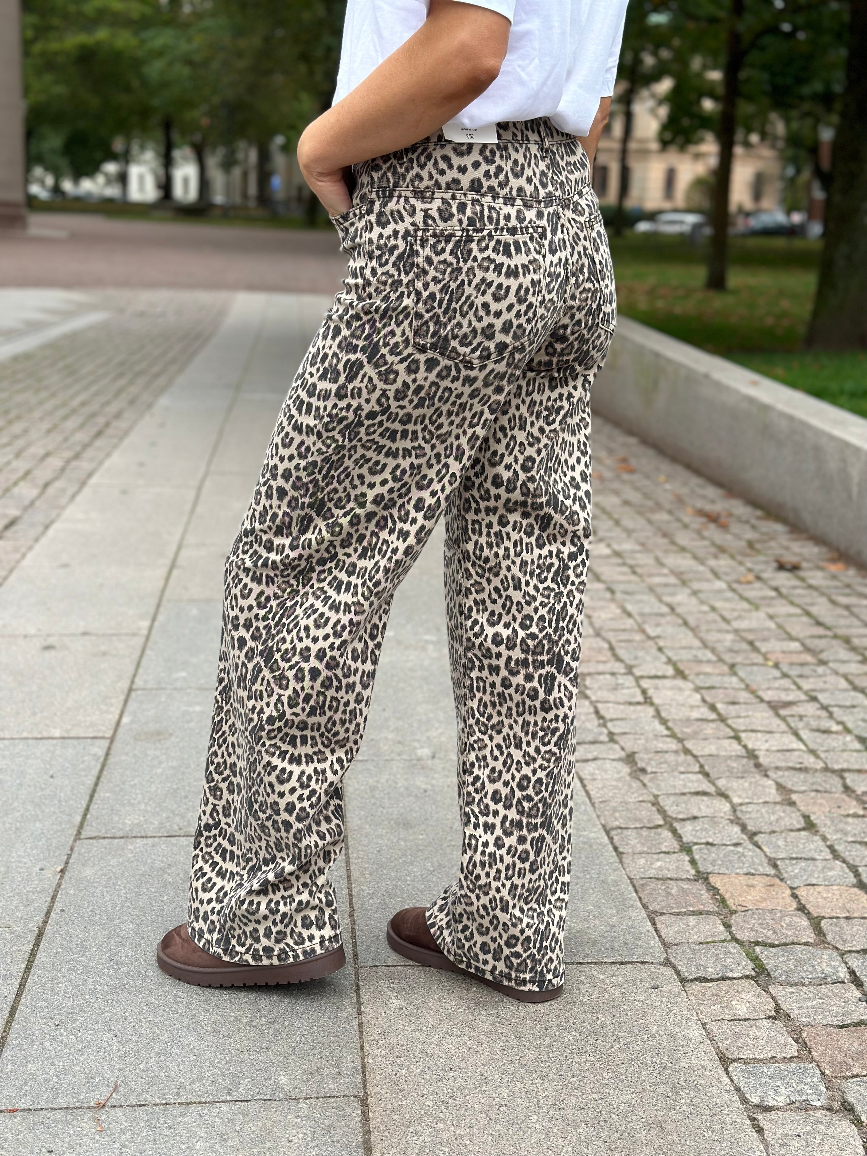 ONLY - MADISON BLUSH HW LEO WIDE - WASHED BLACK/LEO