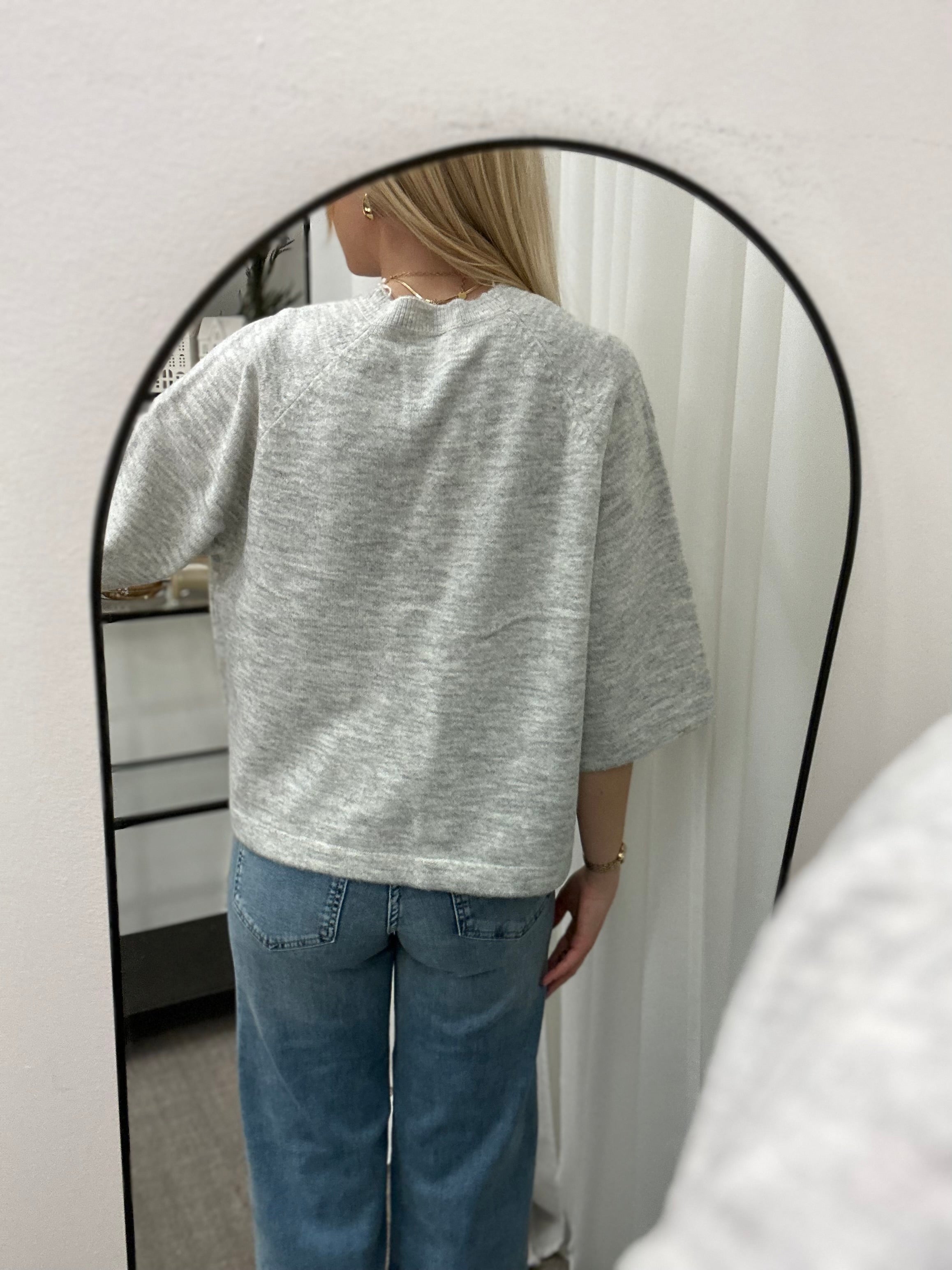 ONLY - SIMONI 3/4 PULLOVER - LIGHT GREY/MELANGE
