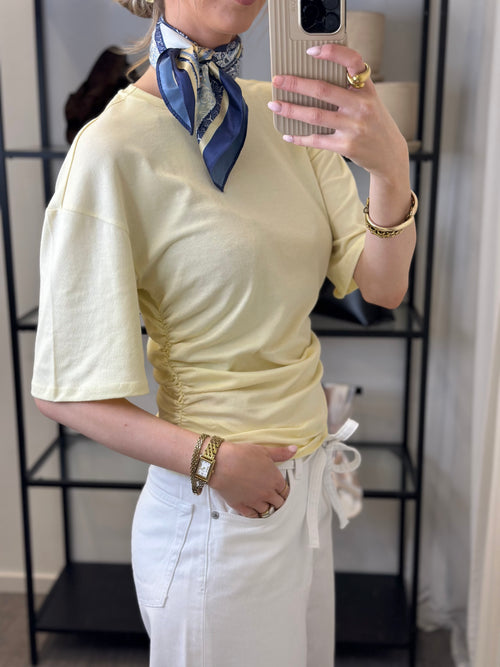 AWARE - NAVARO 2/4 O-NECK TOP - LINT