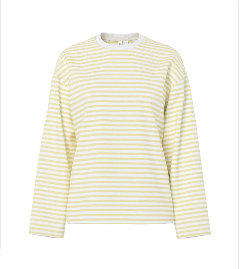 PIECES - SADIE LS TOP - BRIGHT WHITE/FRENCH VANILLA