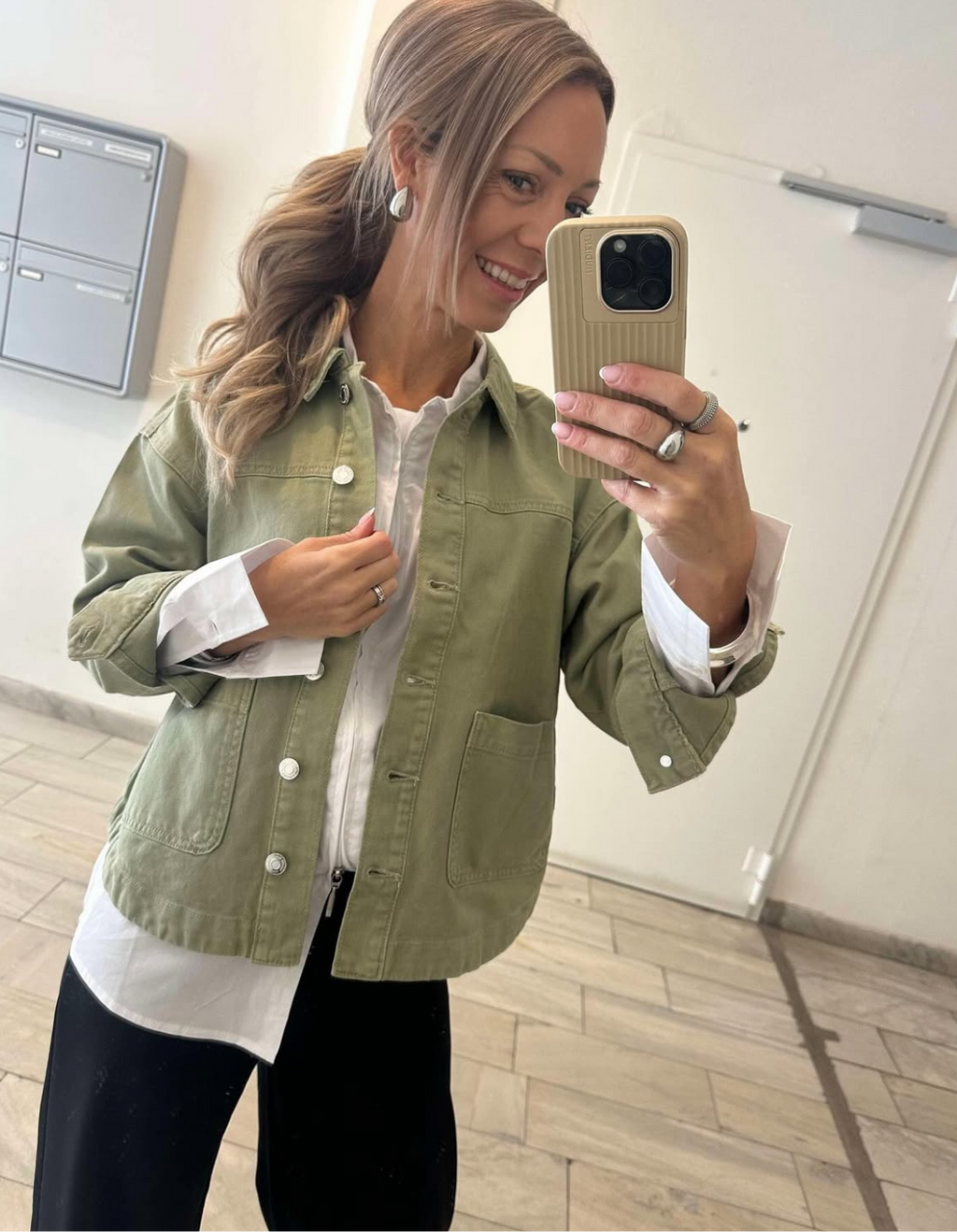 VERO MODA - JAMIE LS DENIM SHACKET - LAUREL WREATH