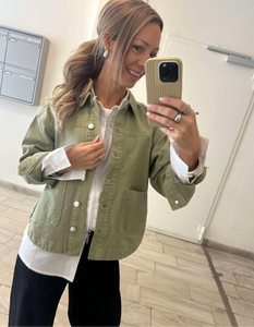 VERO MODA - JAMIE LS DENIM SHACKET - LAUREL WREATH