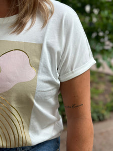 ONLY - 30 FELUCA TEE - CLOUD DANCER/SUNNY SIDE