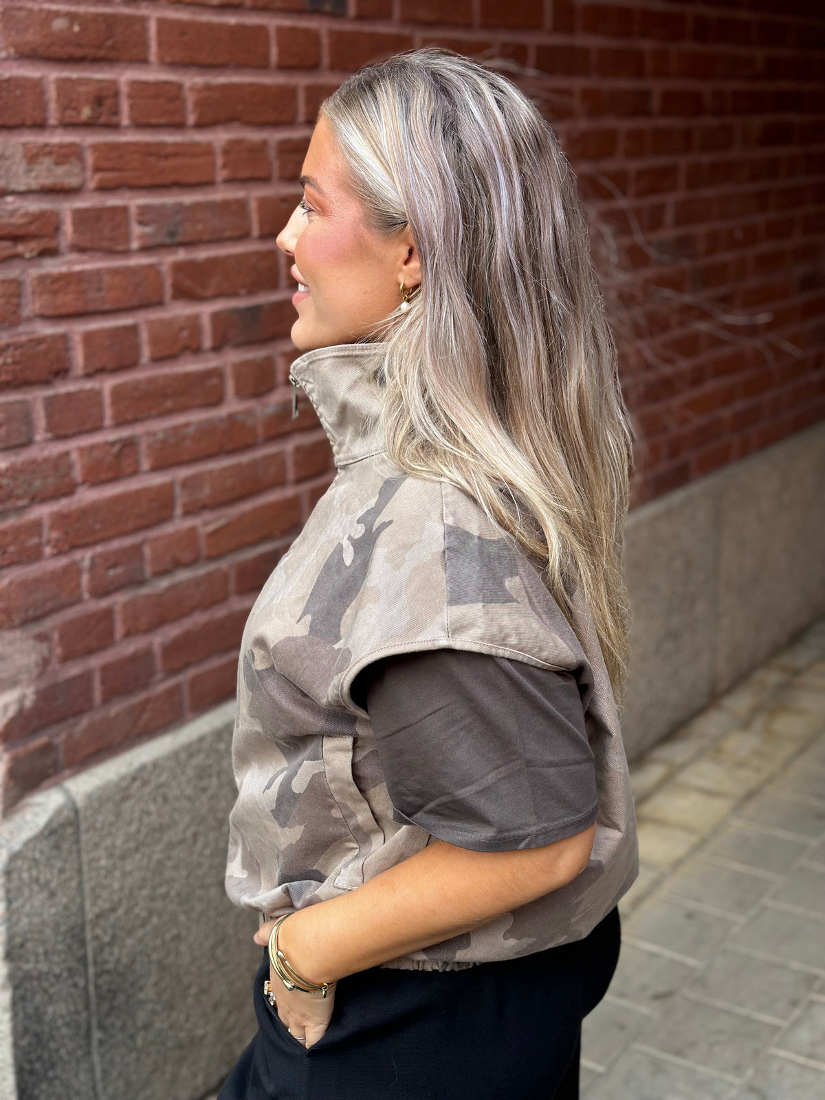 MARTA - SILVER VEST 68670 - BEIGE CAMO