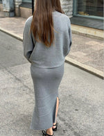 Ladda upp bild till gallerivisning, JDY - LIFE LONG SKIRT - MEDIUM GREY MELANGE
