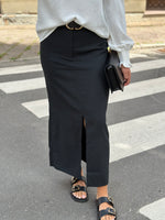 Ladda upp bild till gallerivisning, JDY - ULRIKKE MW MIDI SLIT SKIRT - SKY CAPTAIN/PINSTRIPE
