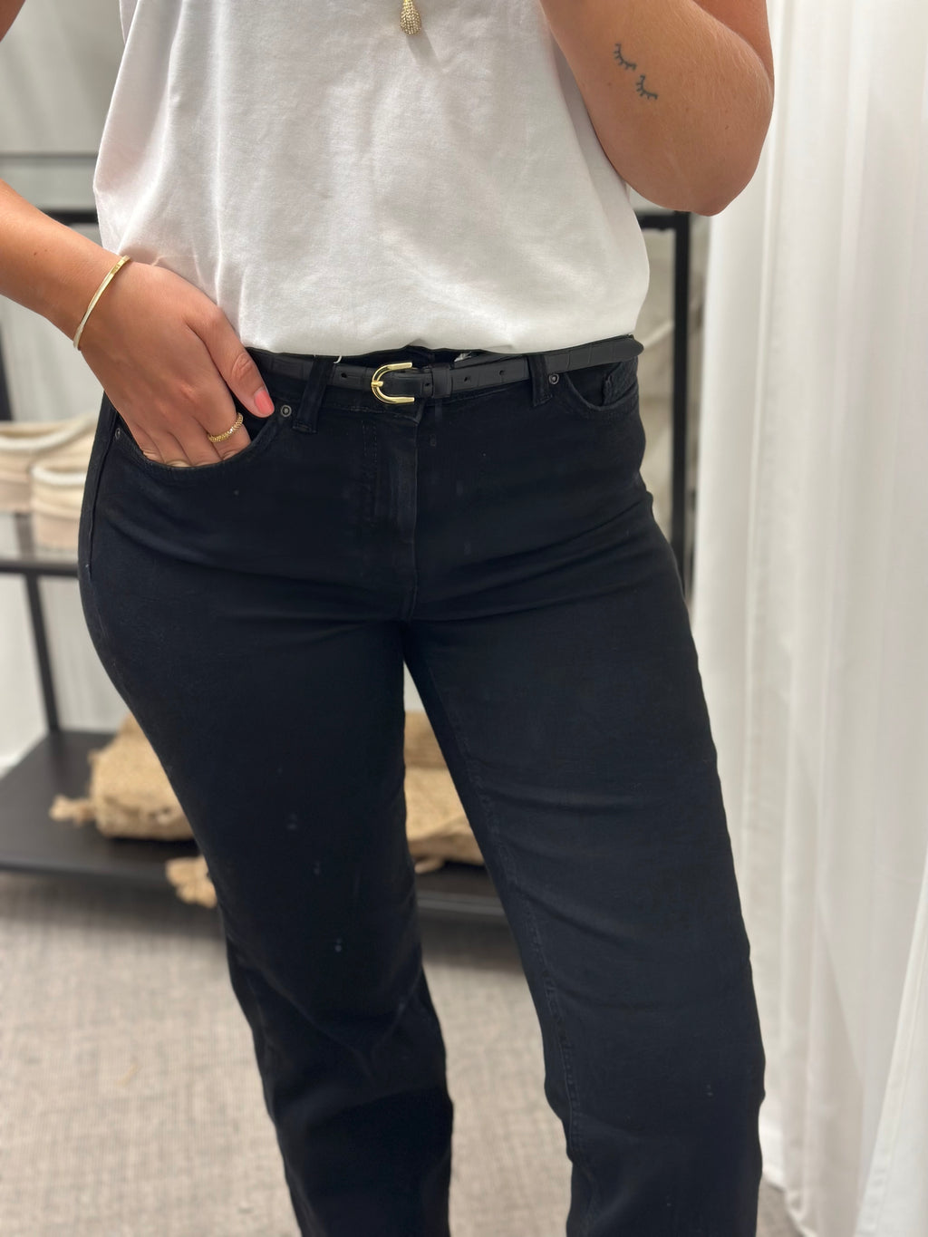 ONLY - BLUSH MID STRAIGHT DNM - DENIM BLACK