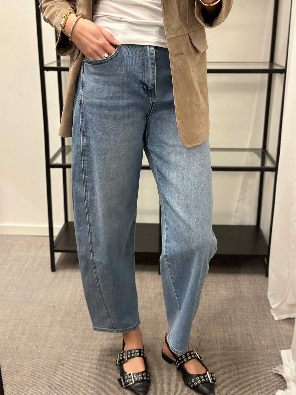 COSY HOUSE - BARREL JEANS Y6776V# - LJUSBLÅ