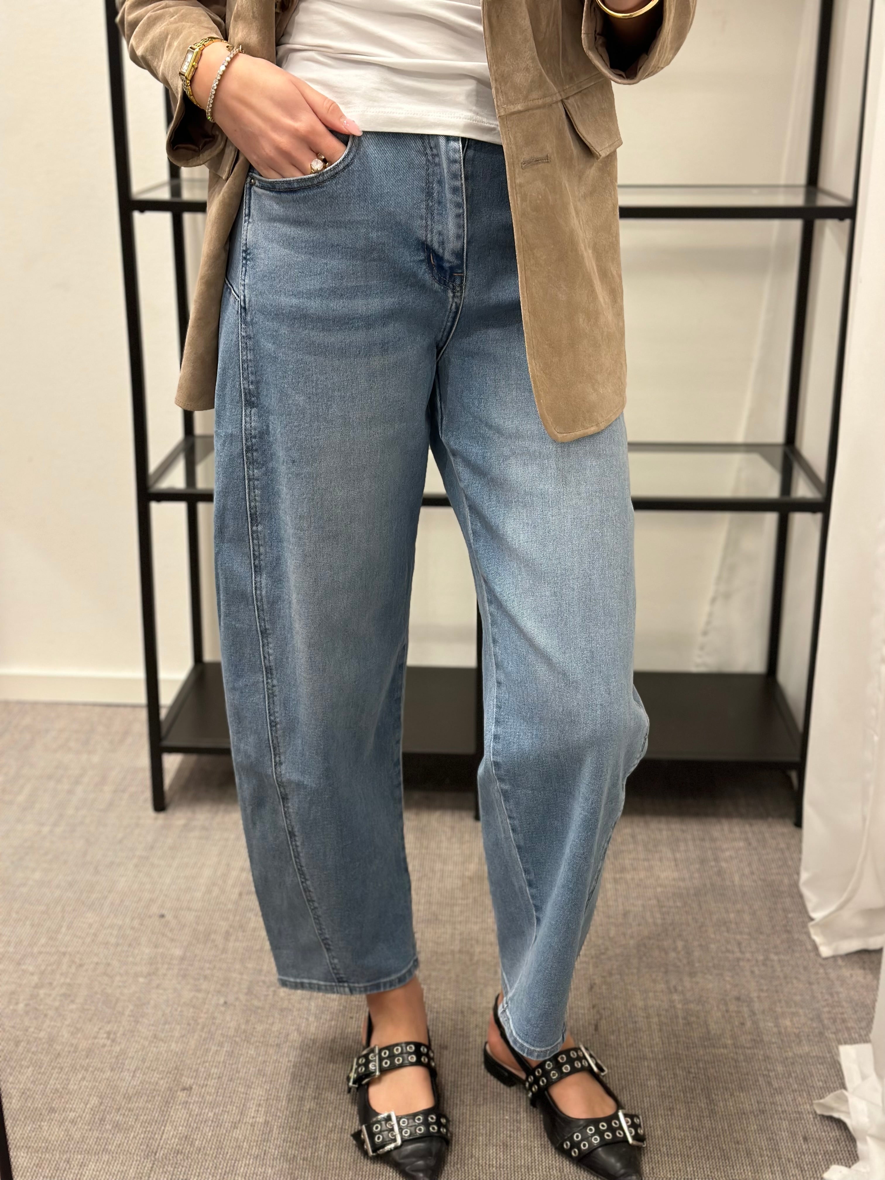 COSY HOUSE - BARREL JEANS Y6776V# - LJUSBLÅ