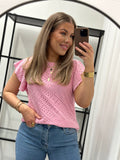 VEROMODA - TASSA SL FRILL TOP - BONBON