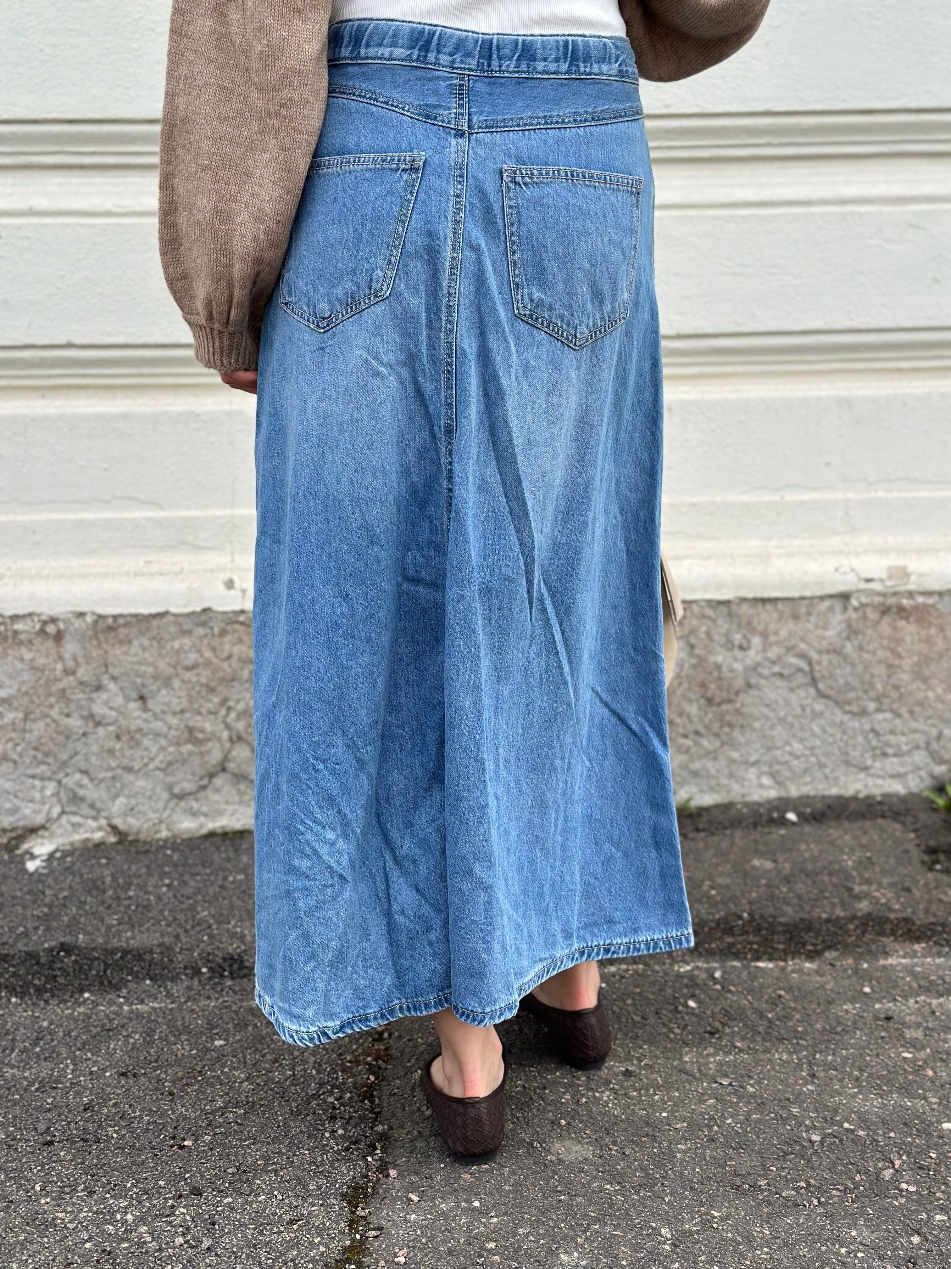 VEROMODA - HILLA MR WIDE 7/8 DNM SHIRT - LIGHT BLUE DENIM