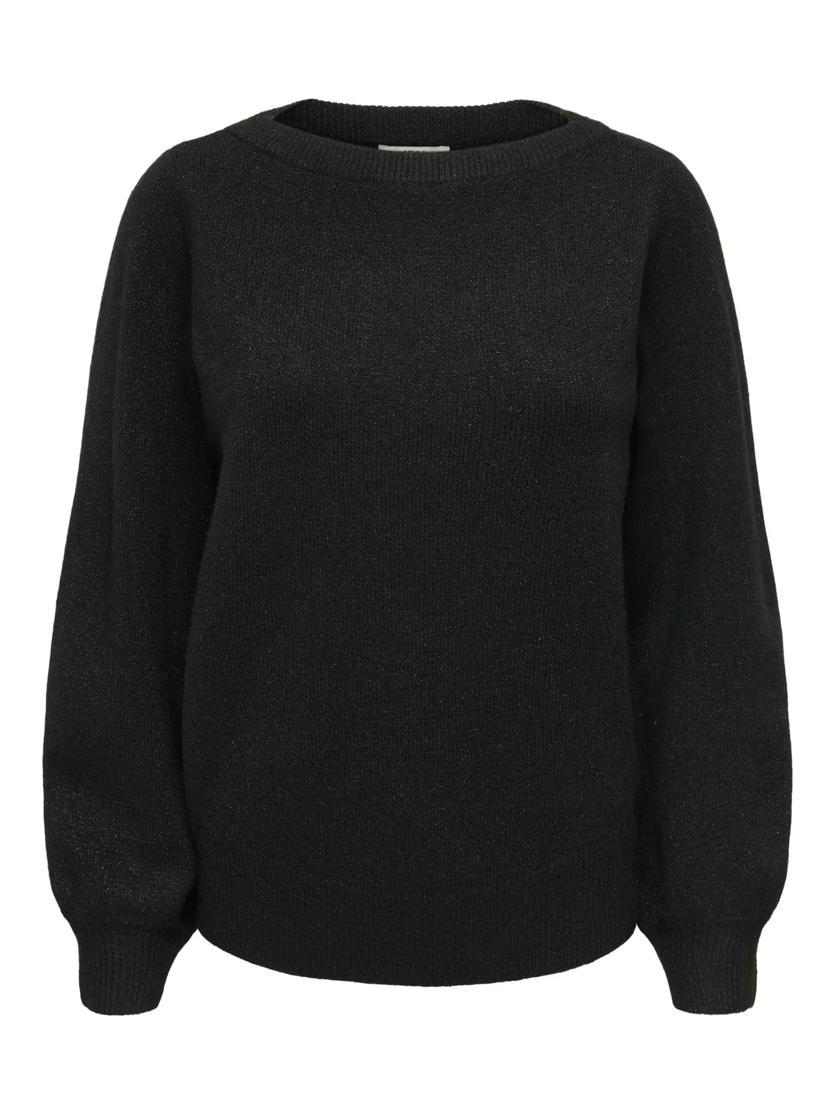 JDY - RUE GLITTER L/S BOAT PULLOVE - BLACK / GLITTER
