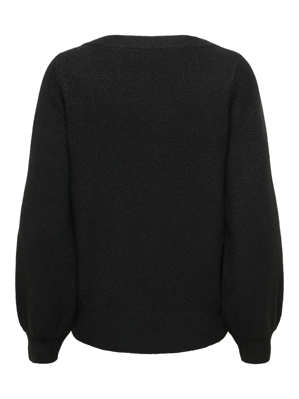 JDY - RUE GLITTER L/S BOAT PULLOVE - BLACK / GLITTER