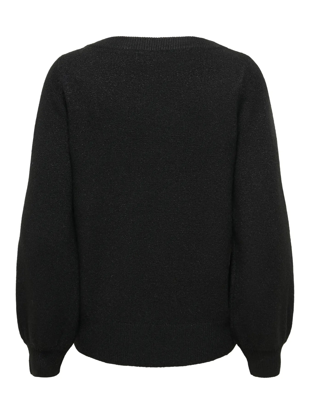 JDY - RUE GLITTER L/S BOAT PULLOVE - BLACK / GLITTER