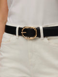 VERO MODA - KAJA COATED BELT - BLACK/GOLD