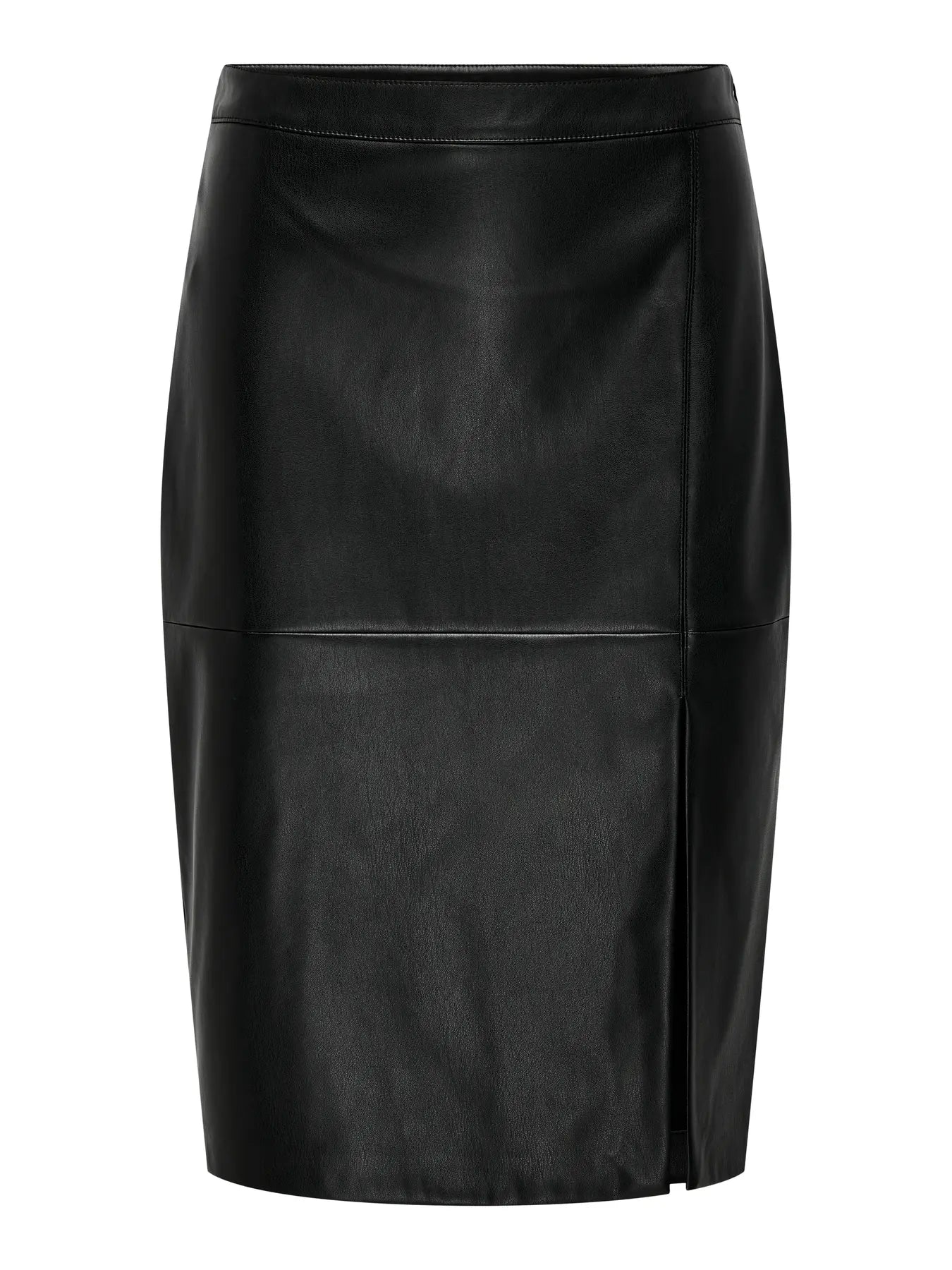 ONLY - OLINE FAUX LEATHER SKIRT - BLACK