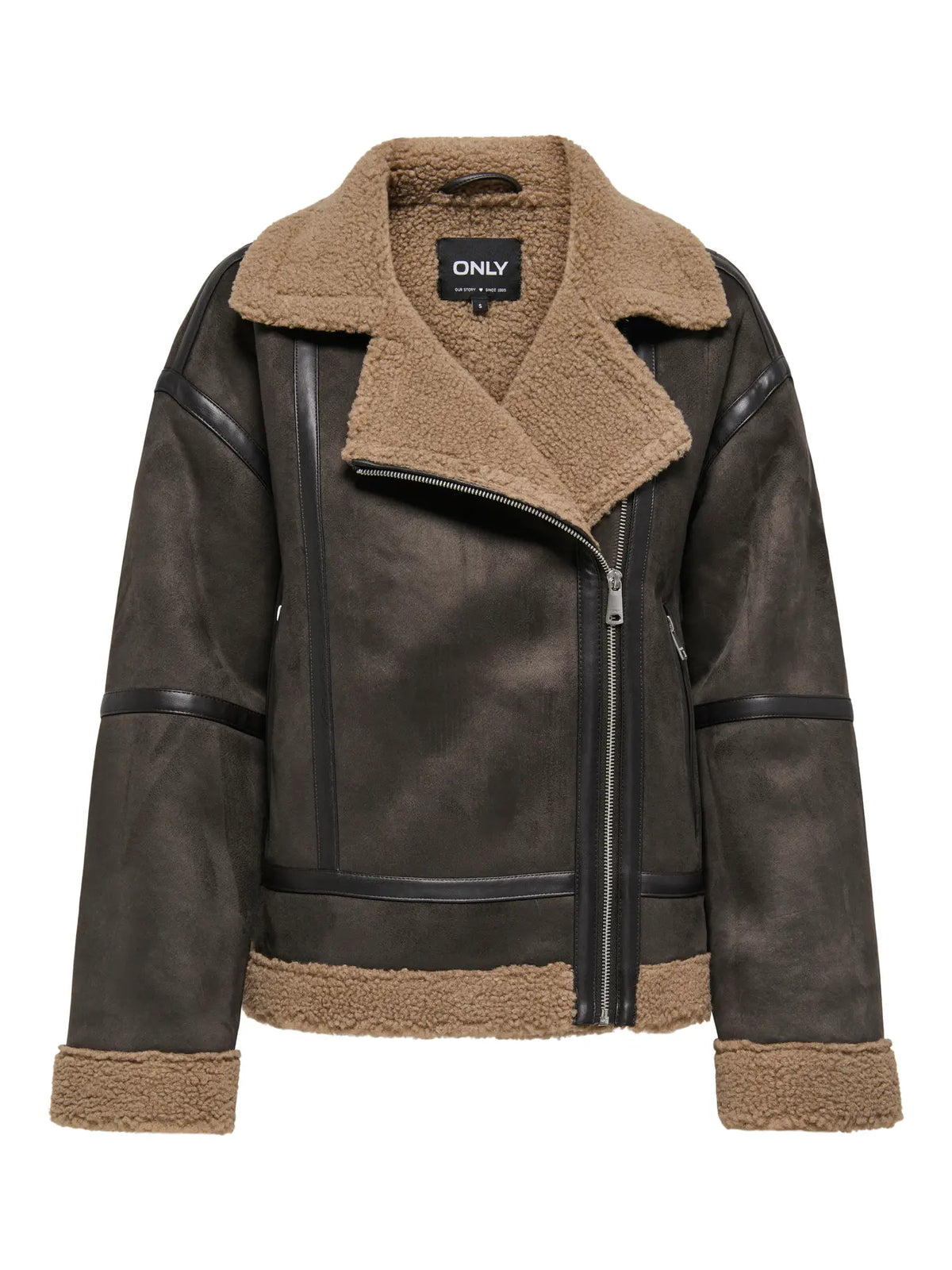 ONLY - KENDRA BOND OVERSIZED JACKET - CHOCOLATE TORTE/COCOA CRÉME