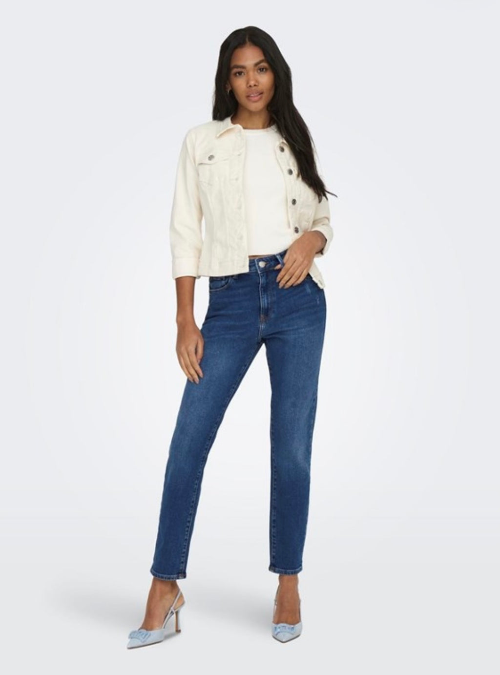 ONLY - EMILY STRETCH LIFE HW - MEDIUM BLUE DENIM