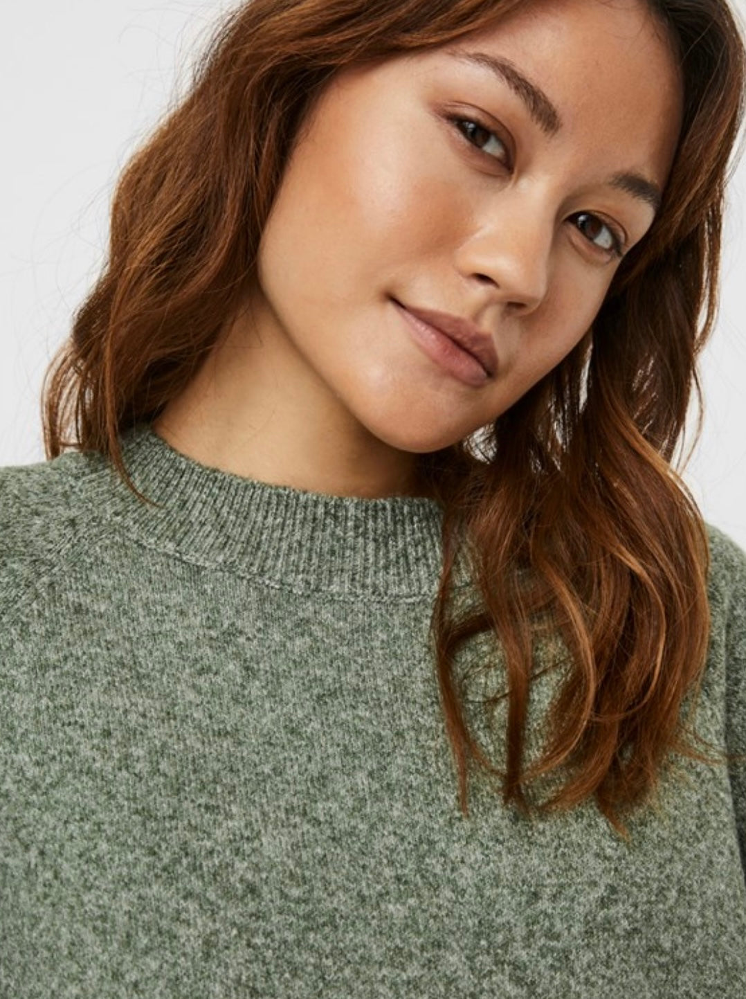 VERO MODA - DOFFY LS O-NECK BLOUSE - LAUREL WREATH/MELANGE