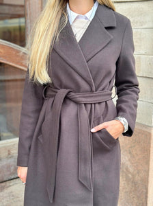VEROMODA - FORTUNEAYA XTRA LONG COAT - CHOCOLATE TORTE