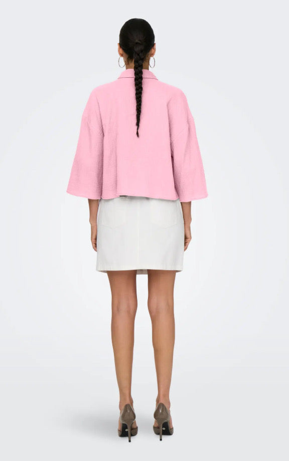 JDY - THEIS LIFE 3/4 CROP SHIRT - FARY TALE