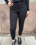 ONLY - EMILY HW STR CRP ANK RAW - BLACK DENIM