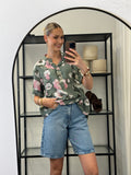 JÖRLEVIK - FLOWER BLUSE - GRÖN
