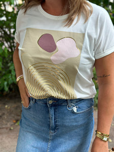ONLY - 30 FELUCA TEE - CLOUD DANCER/SUNNY SIDE