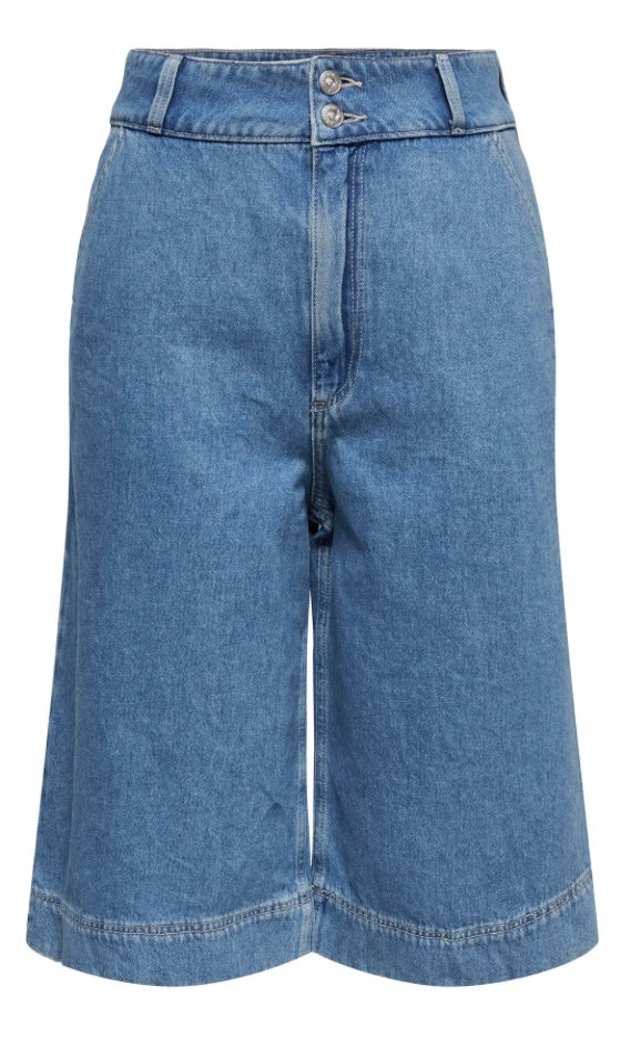 ONLY - DAVINA MW LONG SHORTS - MEDIUM BLUE DENIM