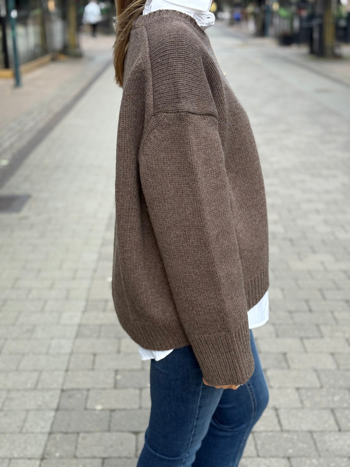 LEVETÉ ROOM - PERLE KNIT 301702 - BROWN