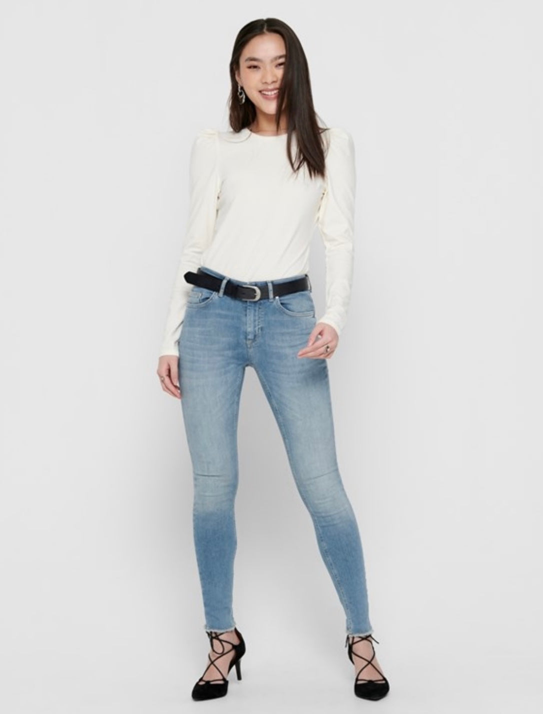 ONLY - BLUSH MID SK AK RW DNM - LIGHT BLUE DENIM