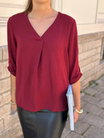 Ladda upp bild till gallerivisning, JDY - DIVYA LIFE 3/4 TOP - CABERNET
