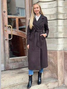 VEROMODA - FORTUNEAYA XTRA LONG COAT - CHOCOLATE TORTE