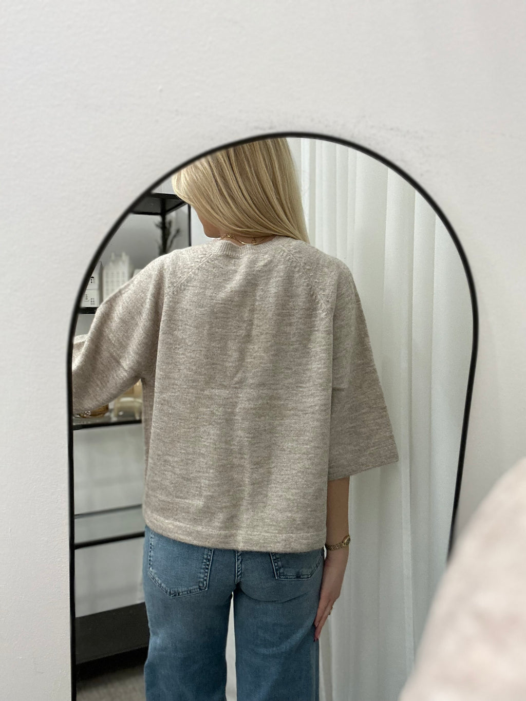 ONLY - SIMONI 3/4 PULLOVER - PUMICE STONE/MELANGE